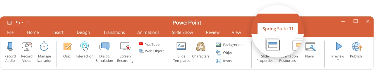 iSpring Suite PowerPoint integration